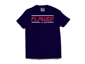 FLAWED BUT NOT FAKE -  NAVY, WHITE &  RED